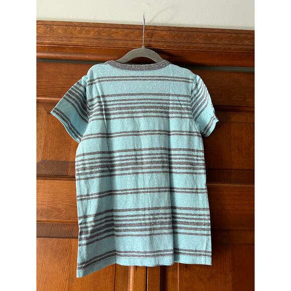 Crewcuts J. Crew Boys' Jersey Striped Crewneck T-Shirt Blue/Gray Size 6-7 - Picture 8 of 8